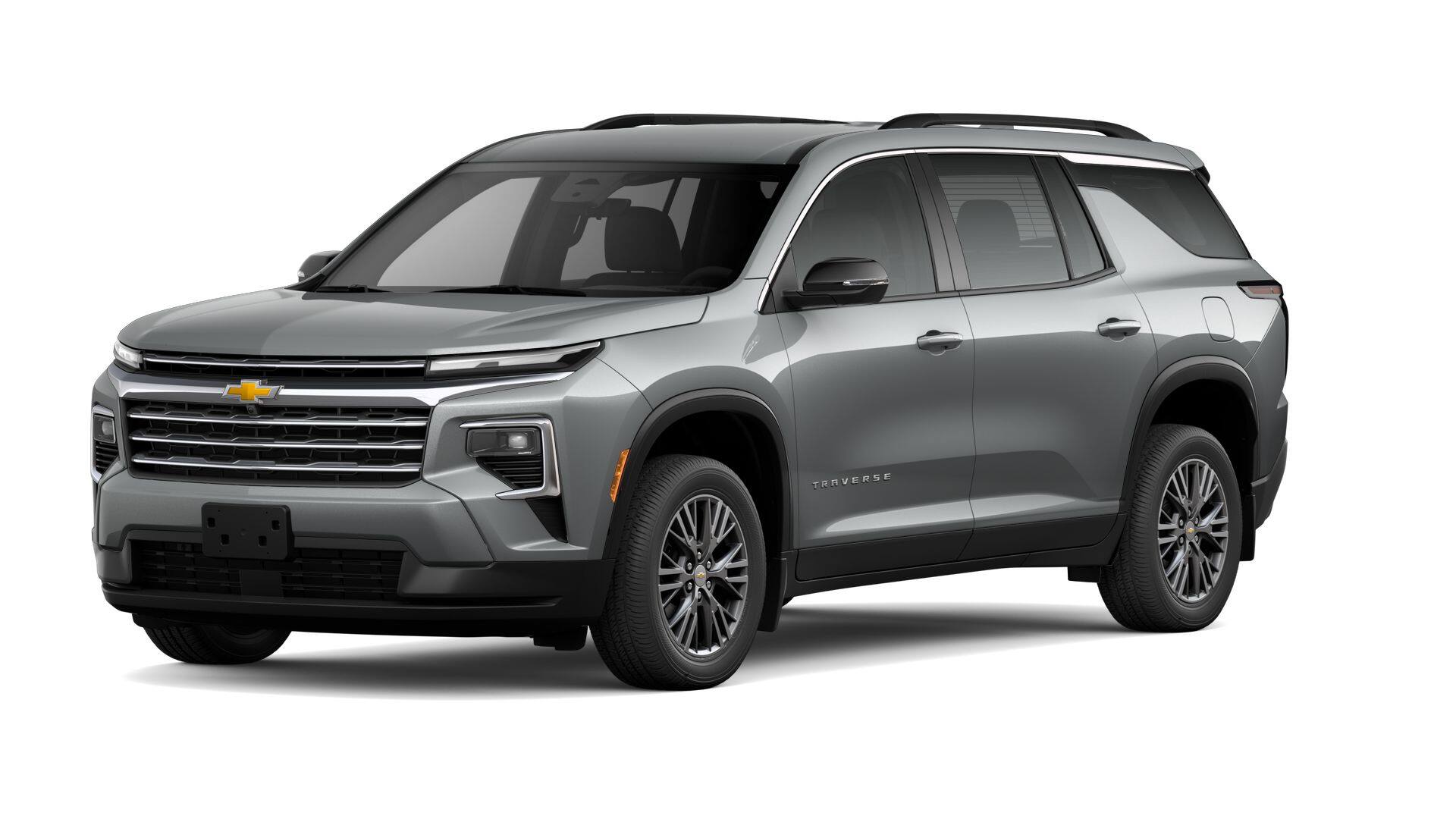 2026 Chevrolet Traverse LT in Sterling Gray Metallic — front three-quarter view