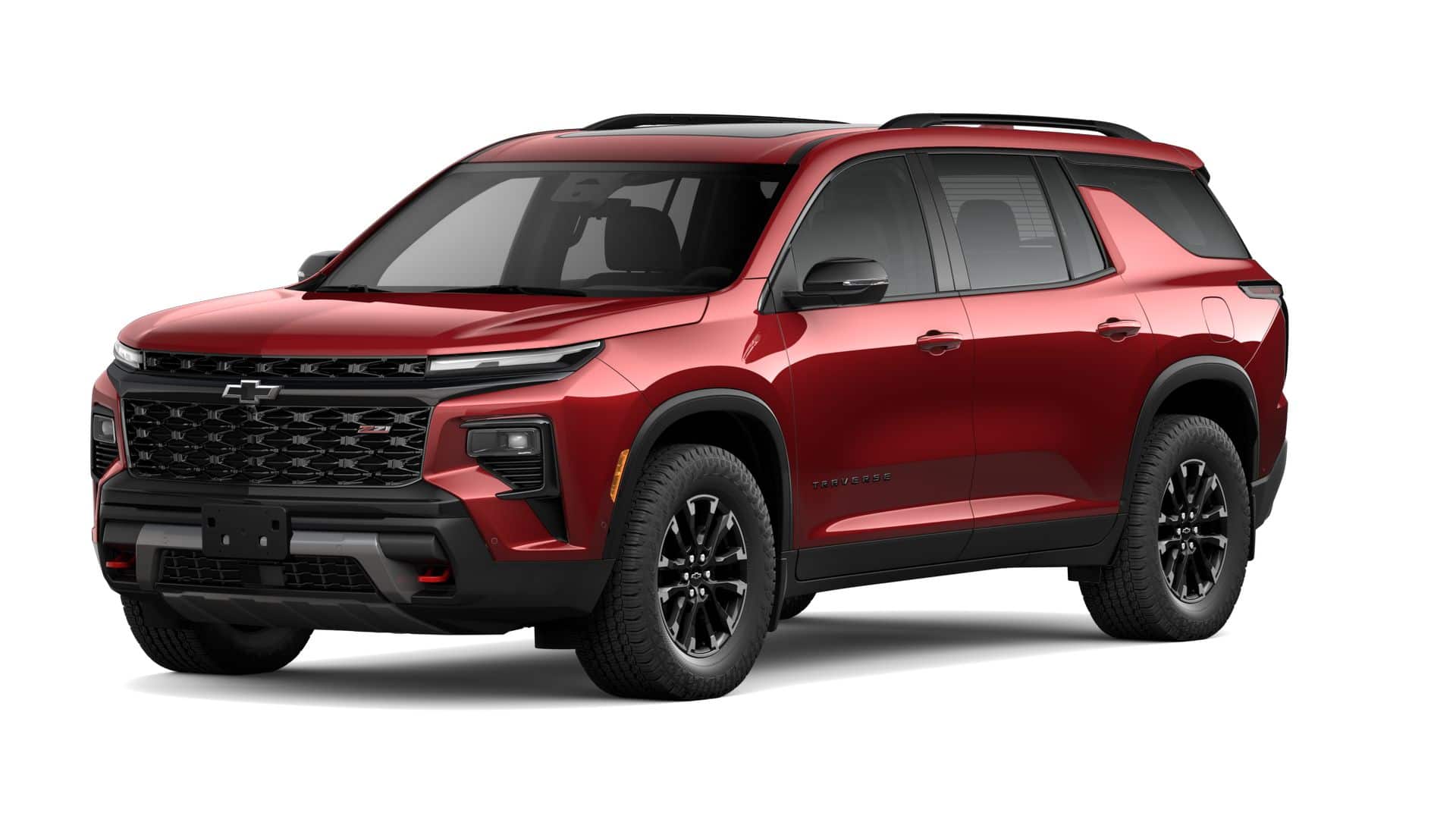 2026 Chevrolet Traverse Z71 in Radiant Red Tintcoat — front three-quarter view