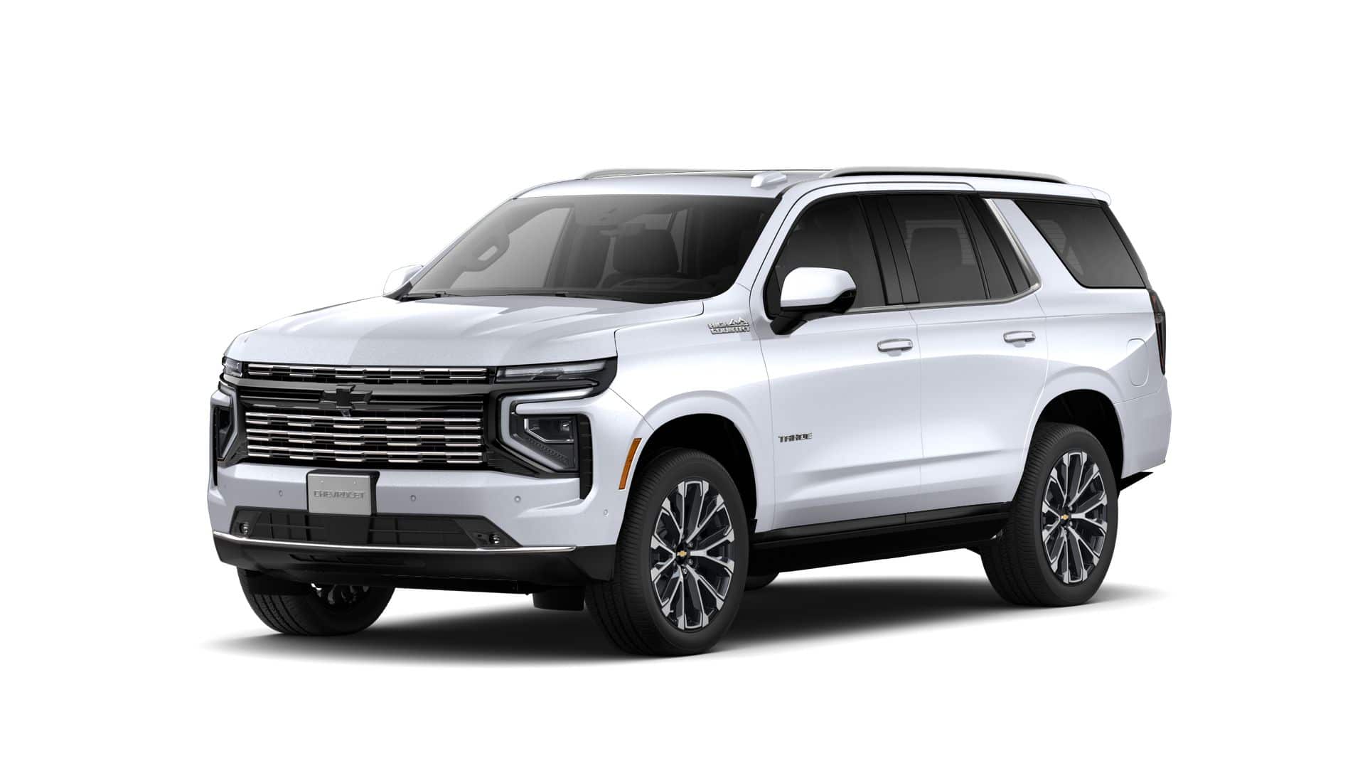 2026 Chevrolet Tahoe High Country in Polar White Tricoat — front three-quarter view