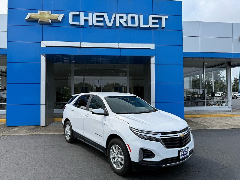 2024 Chevrolet Equinox LT in Summit White — front three-quarter view